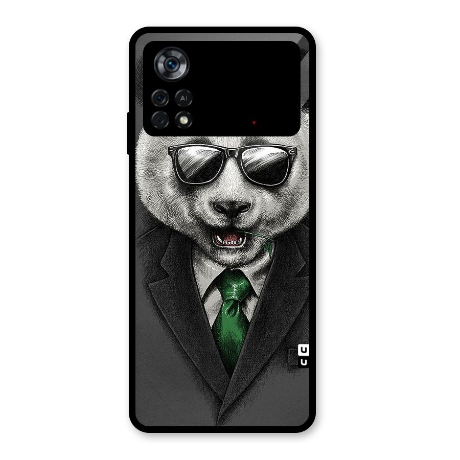 Bear Face Glass Back Case for Poco X4 Pro 5G