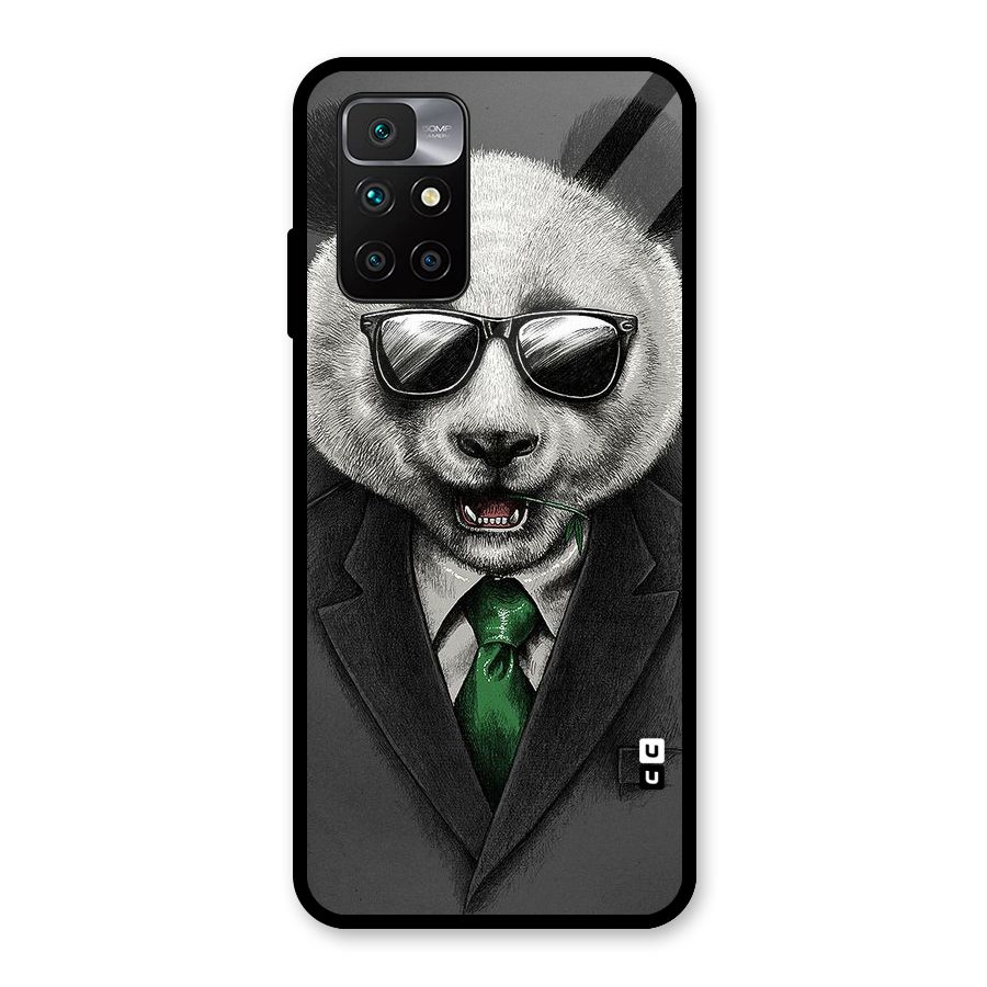 Bear Face Glass Back Case for Redmi 10 Prime