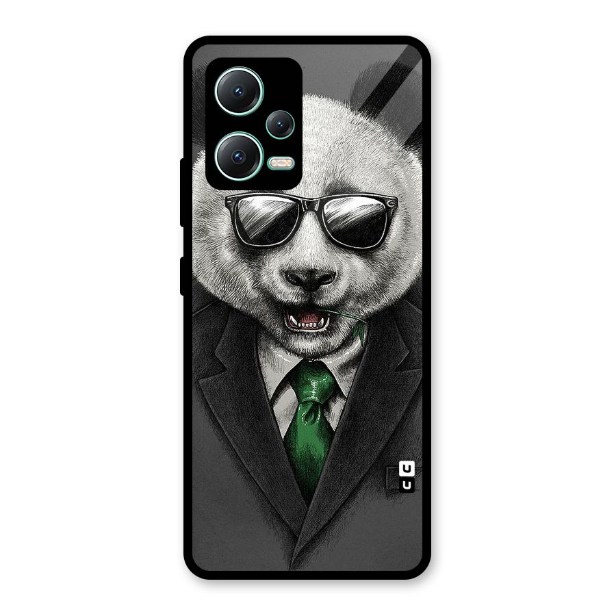 Bear Face Glass Back Case for Redmi Note 12 5G