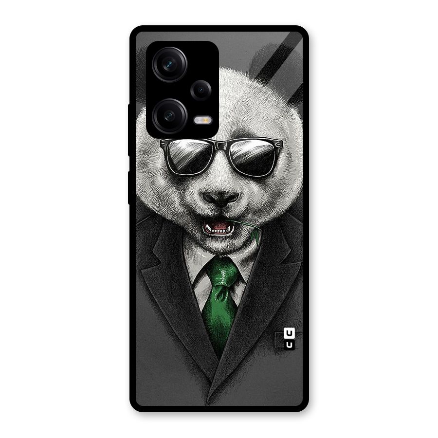 Bear Face Glass Back Case for Redmi Note 12 Pro