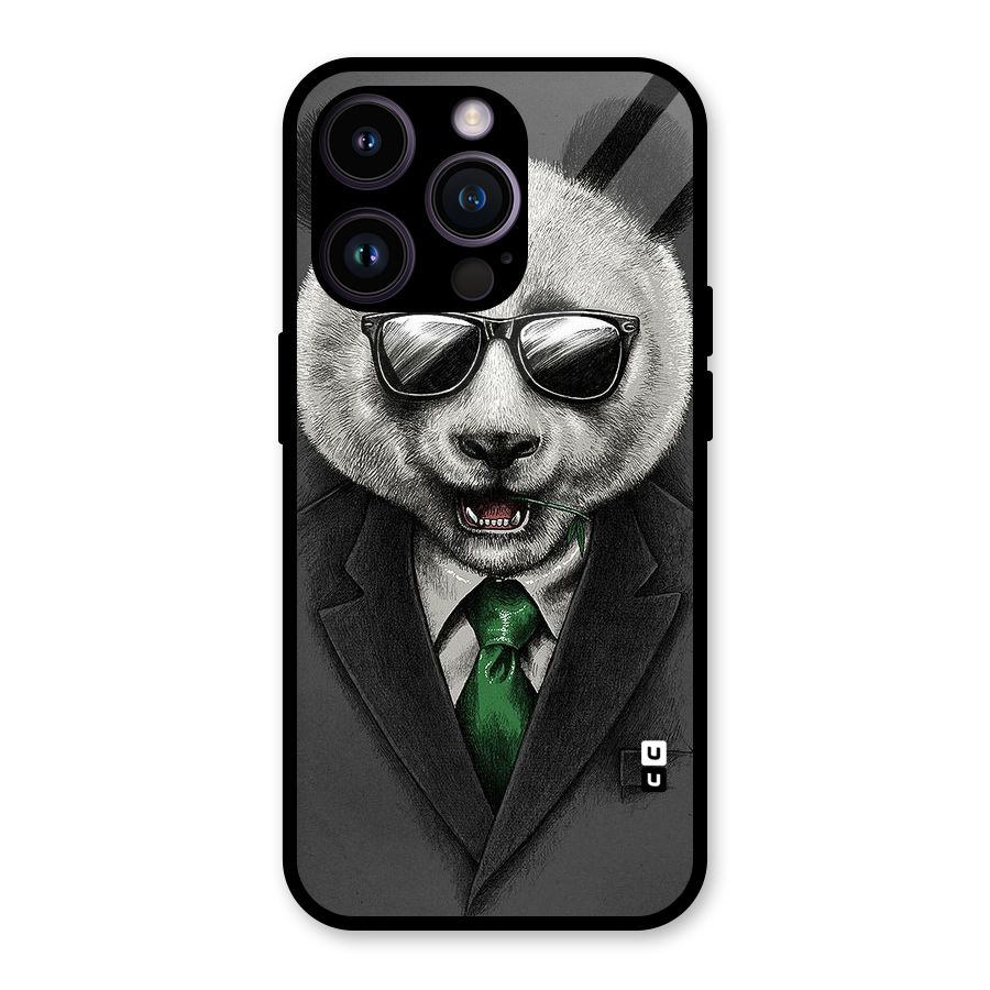 Bear Face Glass Back Case for iPhone 14 Pro