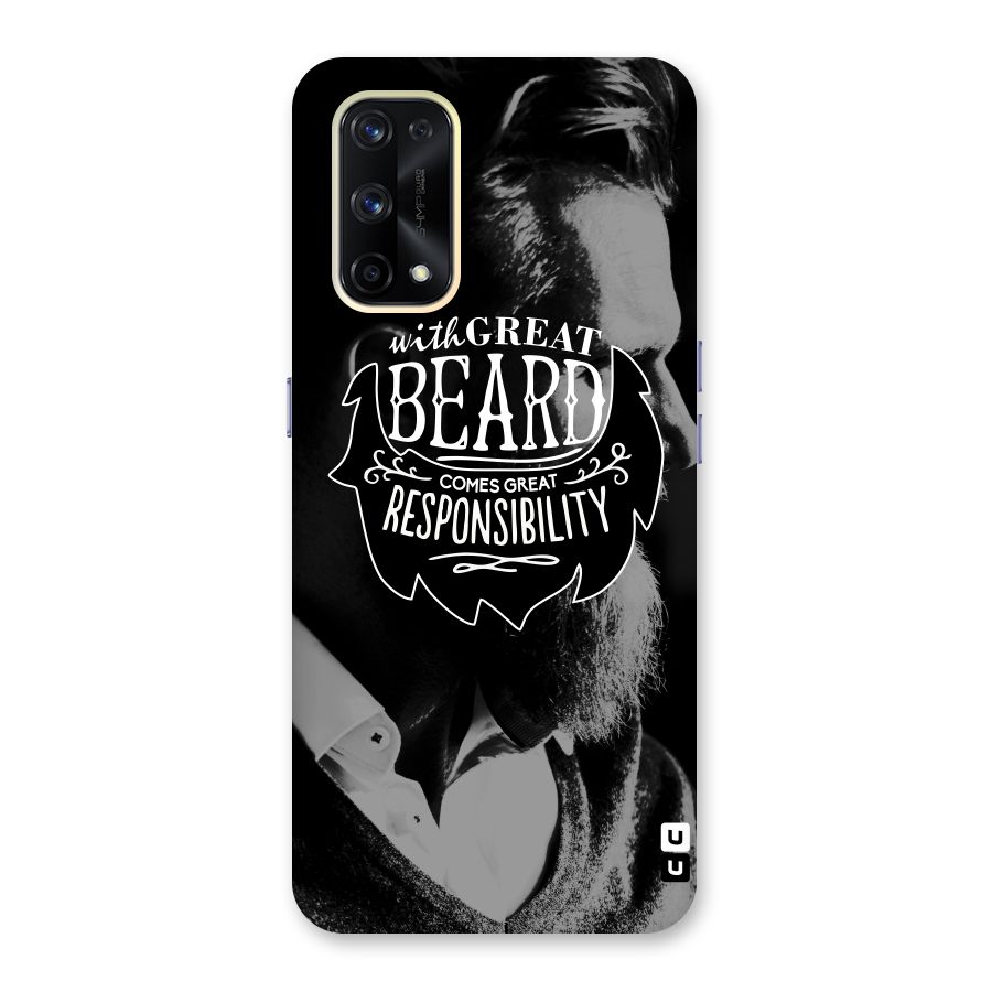 Beard Responsibility Quote Glass Back Case for Realme X7 Pro