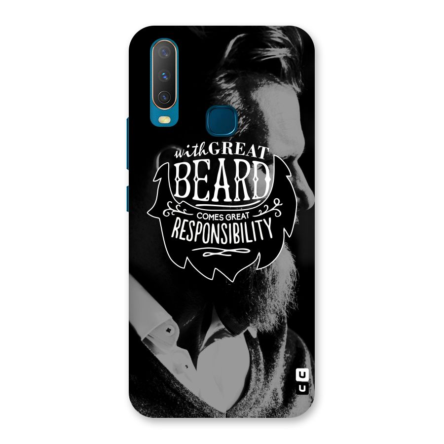 Beard Responsibility Quote Back Case for Vivo Y15