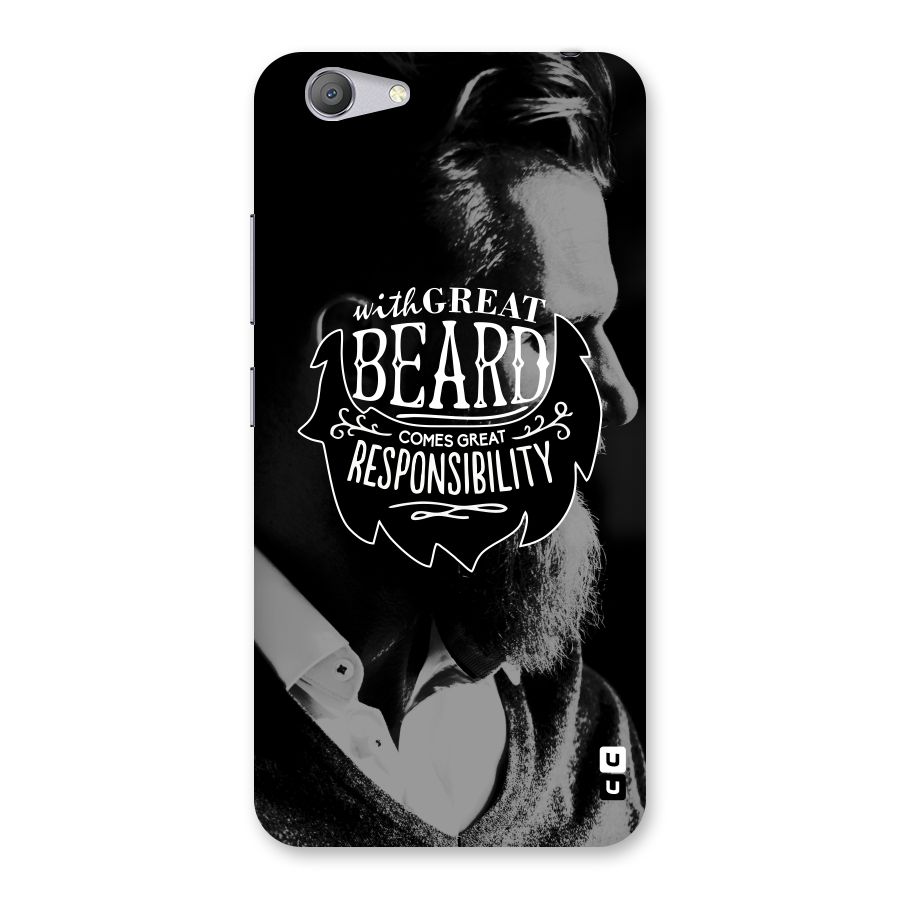 Beard Responsibility Quote Back Case for Vivo Y53
