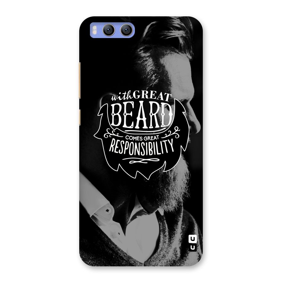 Beard Responsibility Quote Back Case for Xiaomi Mi 6
