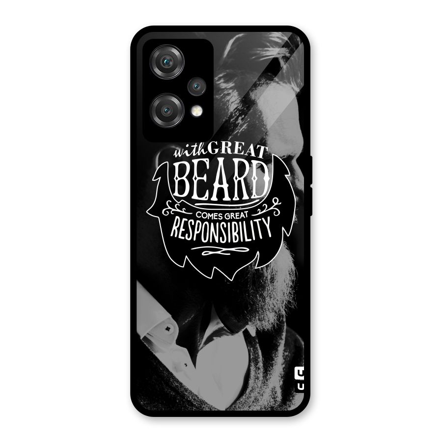Beard Responsibility Quote Glass Back Case for OnePlus Nord CE 2 Lite 5G
