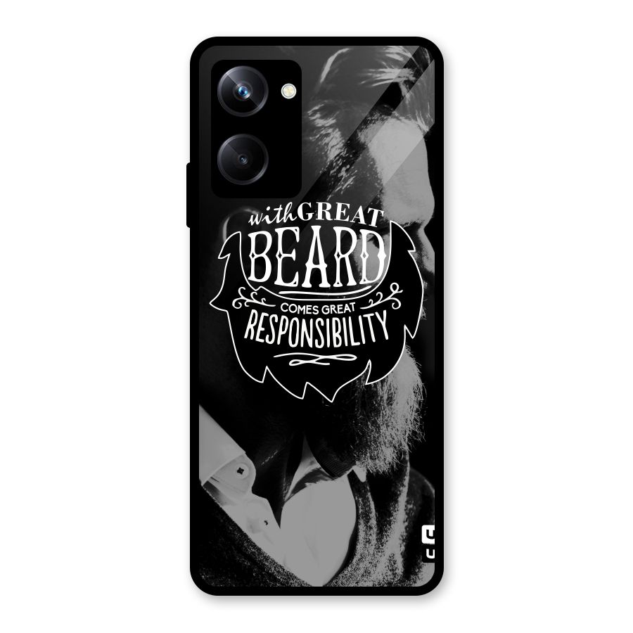 Beard Responsibility Quote Glass Back Case for Realme 10 Pro
