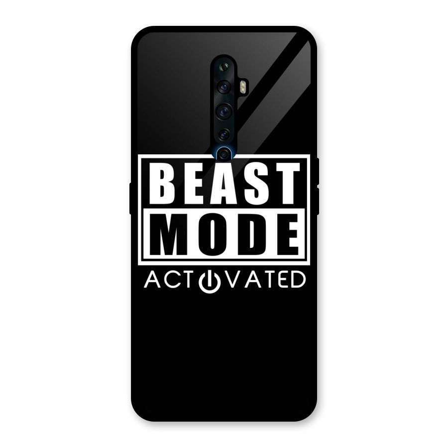 Beast Mode Activated Glass Back Case for Oppo Reno2 F