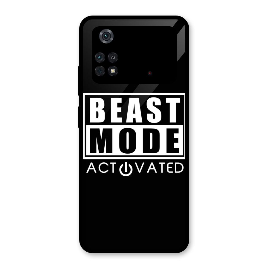Beast Mode Activated Glass Back Case for Poco M4 Pro 4G