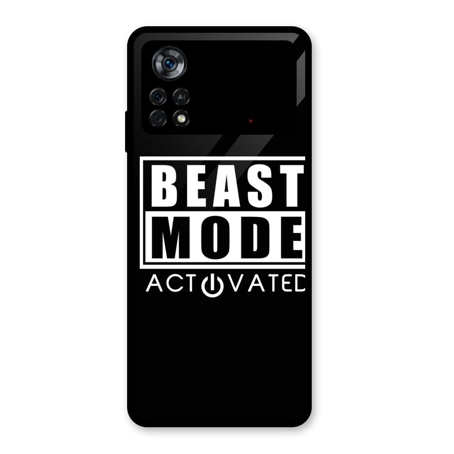 Beast Mode Activated Glass Back Case for Poco X4 Pro 5G