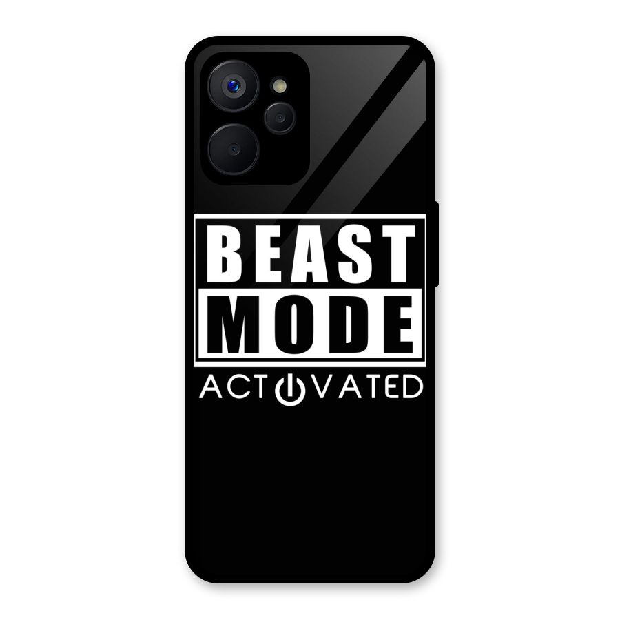 Beast Mode Activated Glass Back Case for Realme 9i 5G