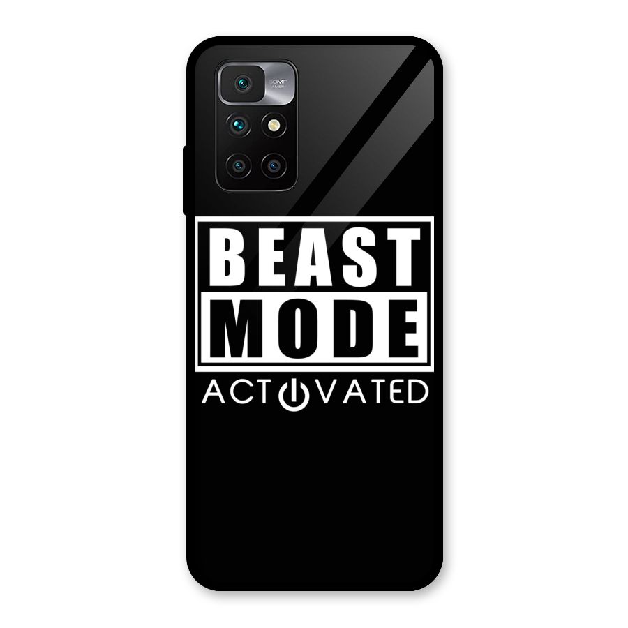 Beast Mode Activated Glass Back Case for Redmi 10 Prime