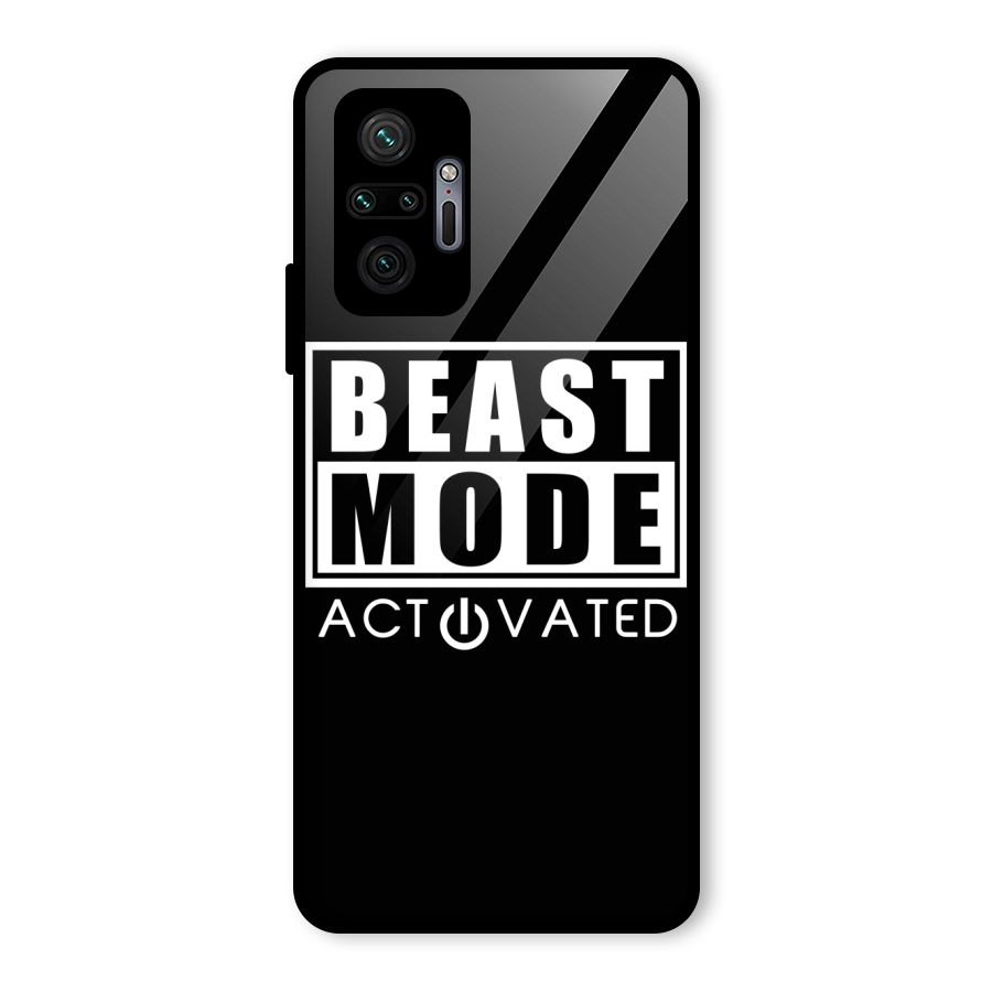 Beast Mode Activated Glass Back Case for Redmi Note 10 Pro