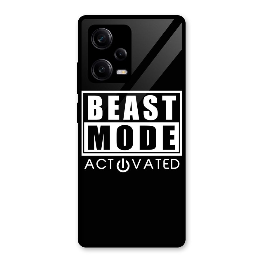 Beast Mode Activated Glass Back Case for Redmi Note 12 Pro
