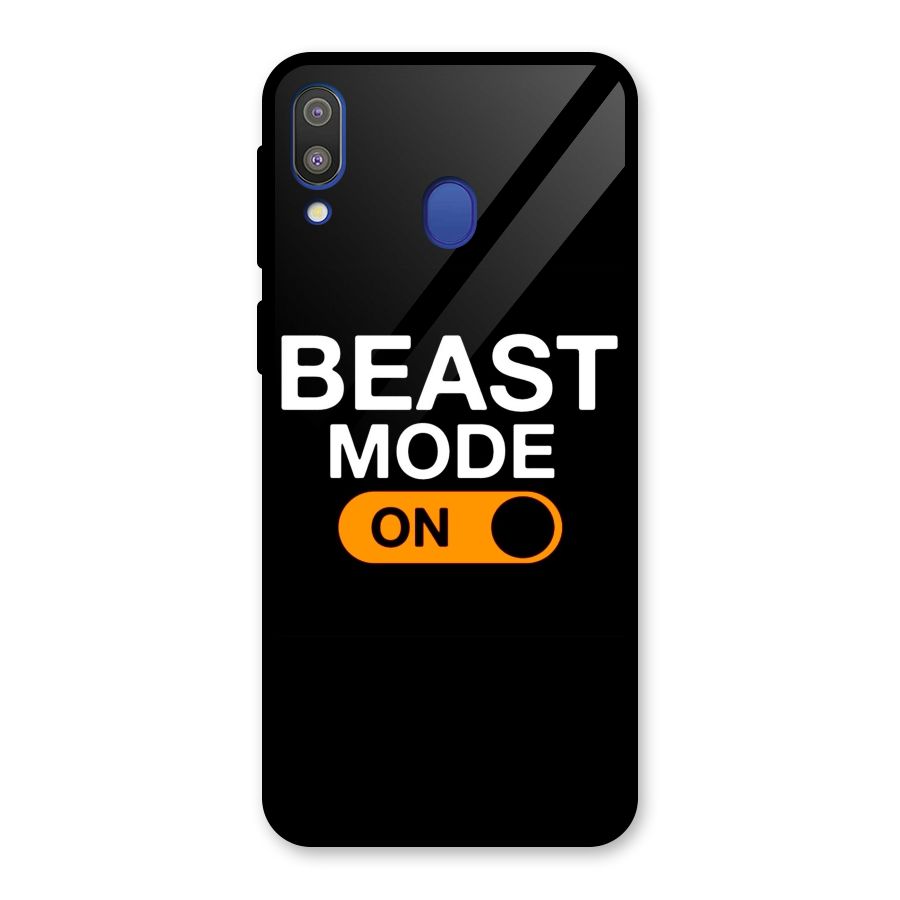 Beast Mode Switched On Glass Back Case for Galaxy M20