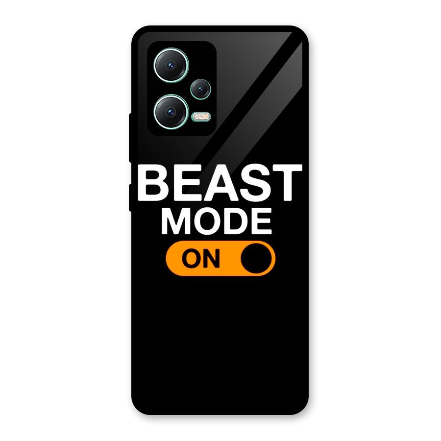Beast Mode Switched On Glass Back Case for Redmi Note 12 5G