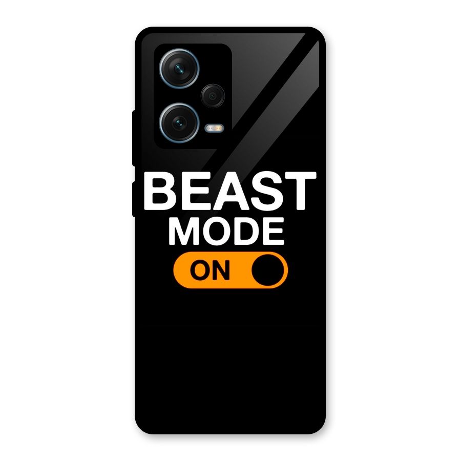 Beast Mode Switched On Glass Back Case for Redmi Note 12 Pro Plus 5G
