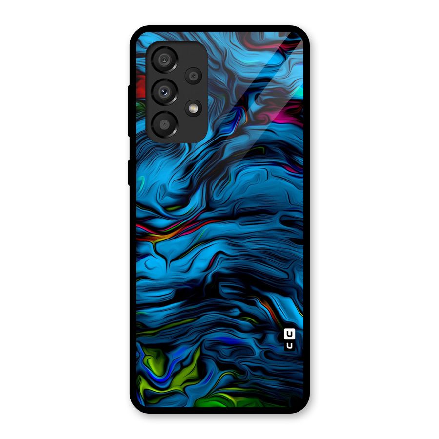 Beautiful Abstract Design Art Glass Back Case for Galaxy A33 5G