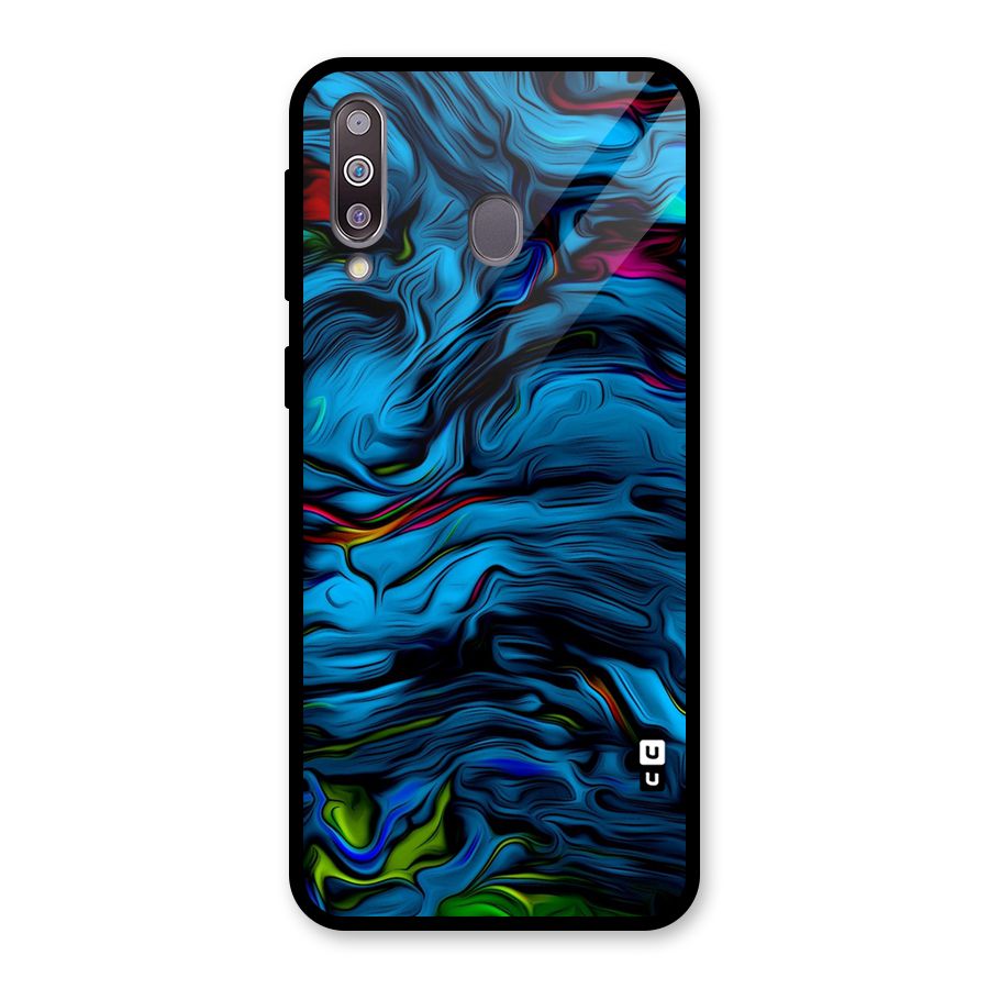 Beautiful Abstract Design Art Glass Back Case for Galaxy M30