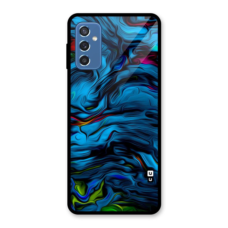 Beautiful Abstract Design Art Glass Back Case for Galaxy M52 5G