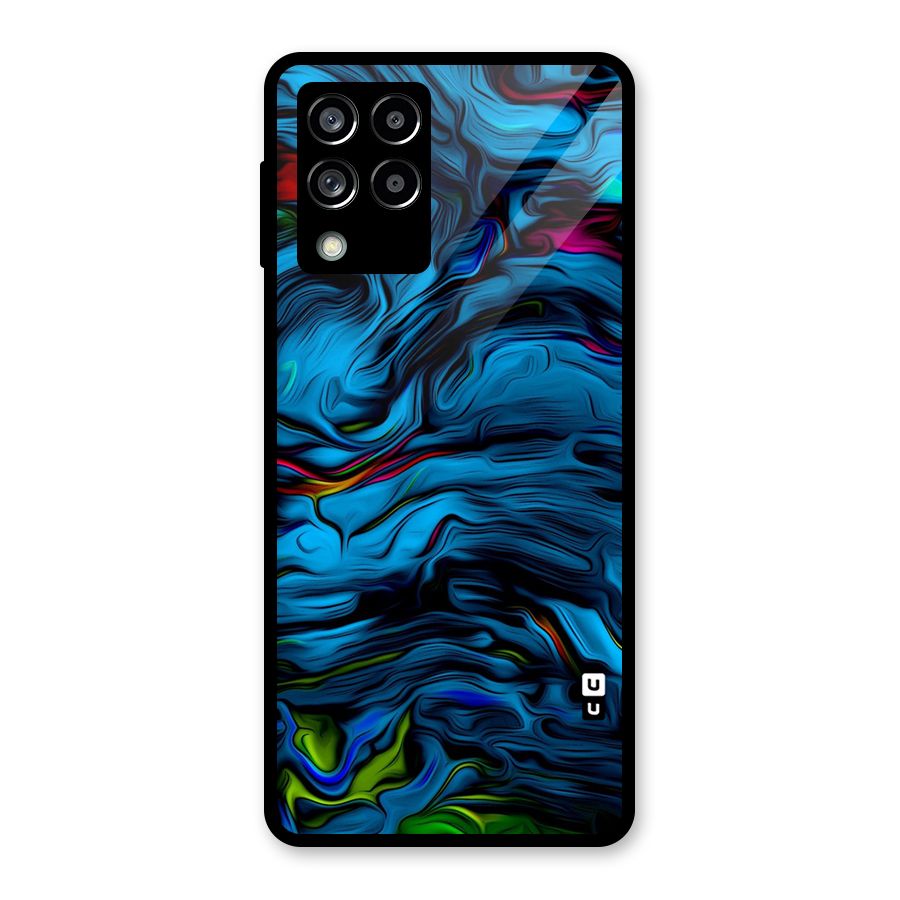 Beautiful Abstract Design Art Glass Back Case for Galaxy M53 5G