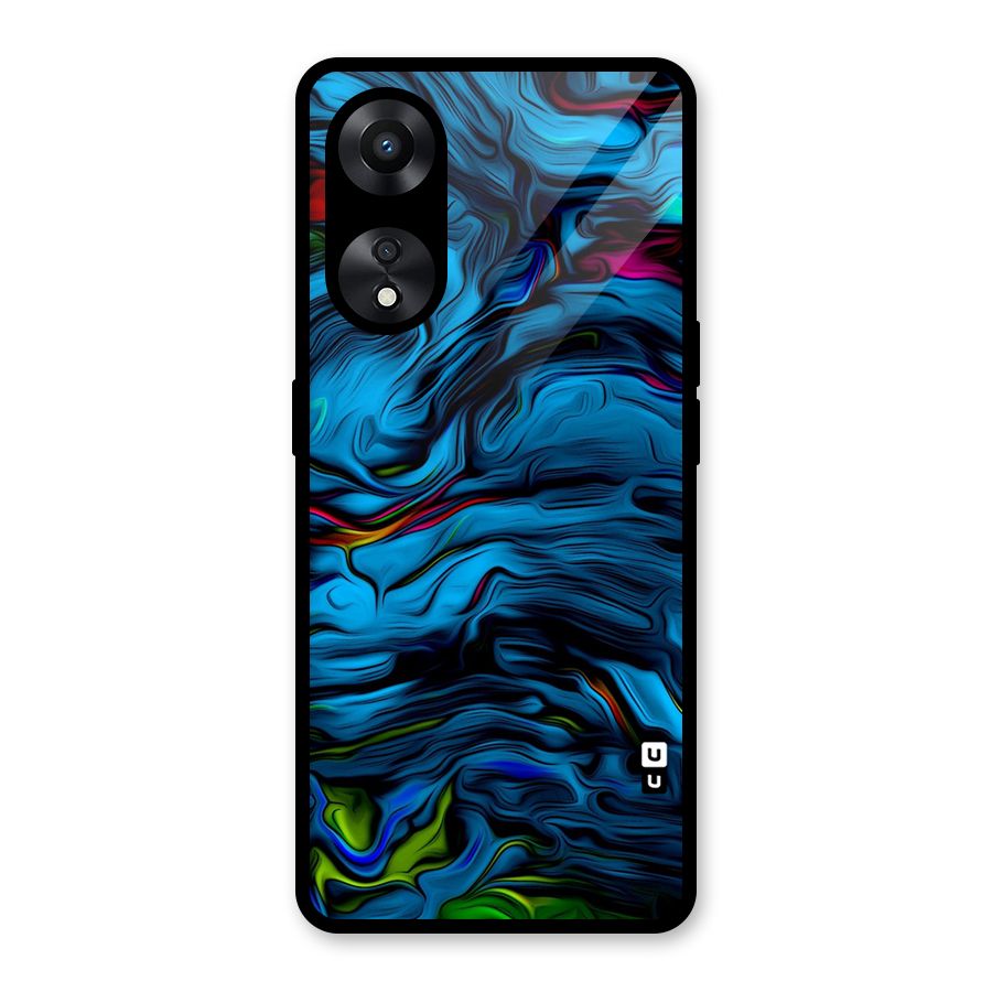 Beautiful Abstract Design Art Glass Back Case for Oppo A78