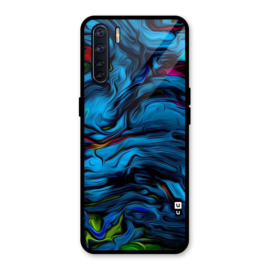 Beautiful Abstract Design Art Glass Back Case for Oppo F15