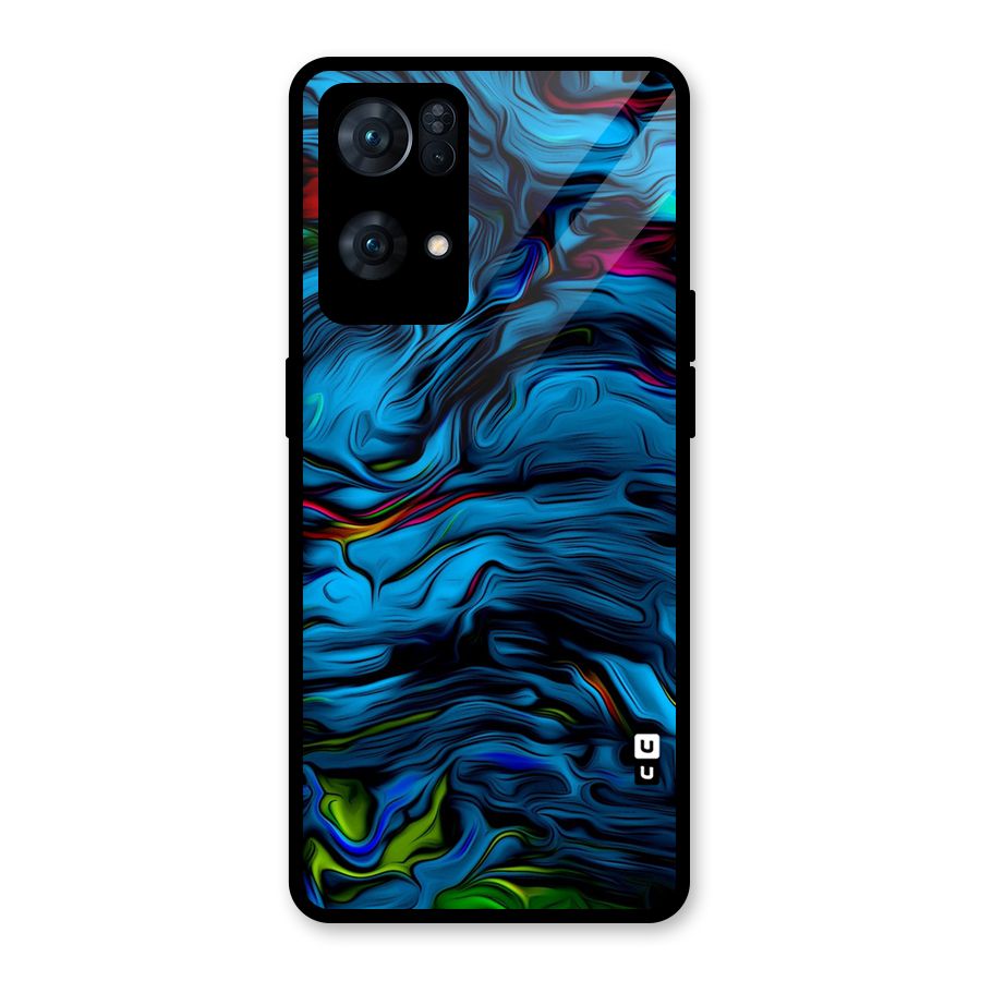 Beautiful Abstract Design Art Glass Back Case for Oppo Reno7 Pro 5G