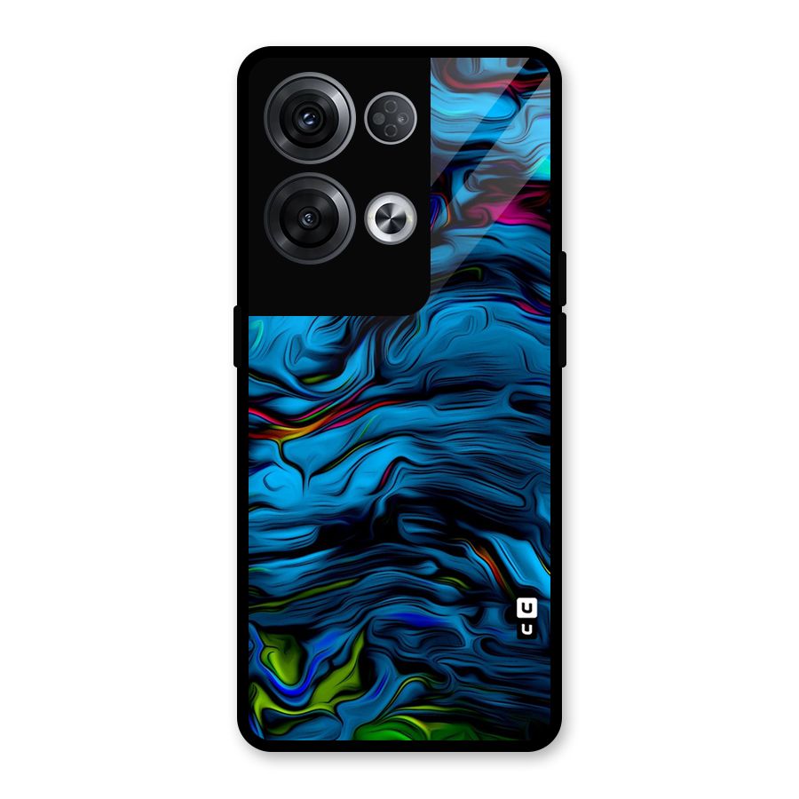 Beautiful Abstract Design Art Glass Back Case for Oppo Reno8 Pro 5G