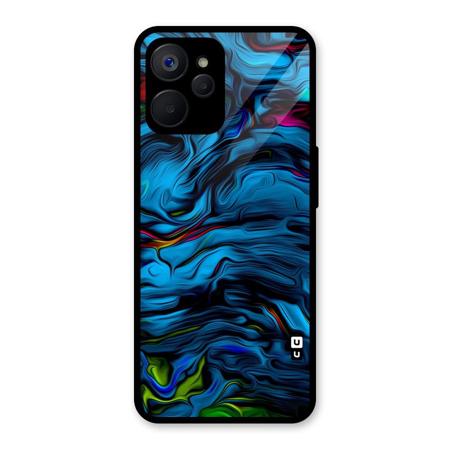 Beautiful Abstract Design Art Glass Back Case for Realme 9i 5G