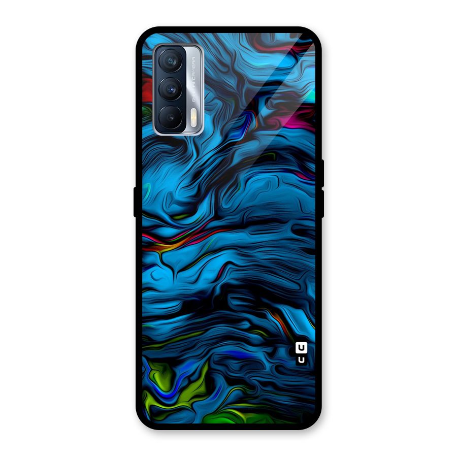 Beautiful Abstract Design Art Glass Back Case for Realme X7