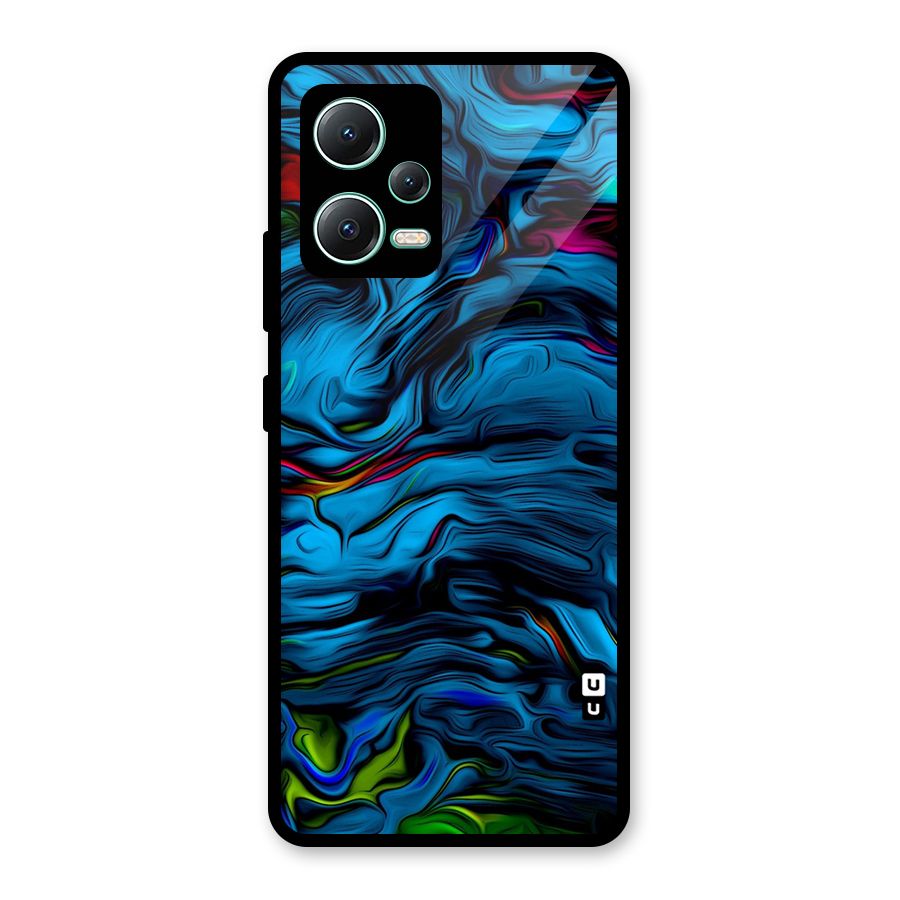 Beautiful Abstract Design Art Glass Back Case for Redmi Note 12 5G