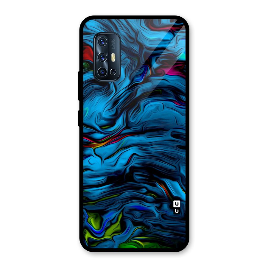 Beautiful Abstract Design Art Glass Back Case for Vivo V17