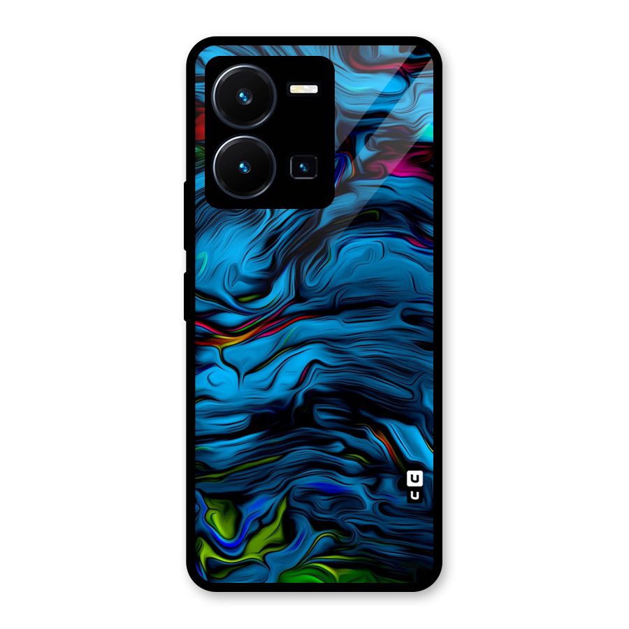 Beautiful Abstract Design Art Glass Back Case for Vivo Y35