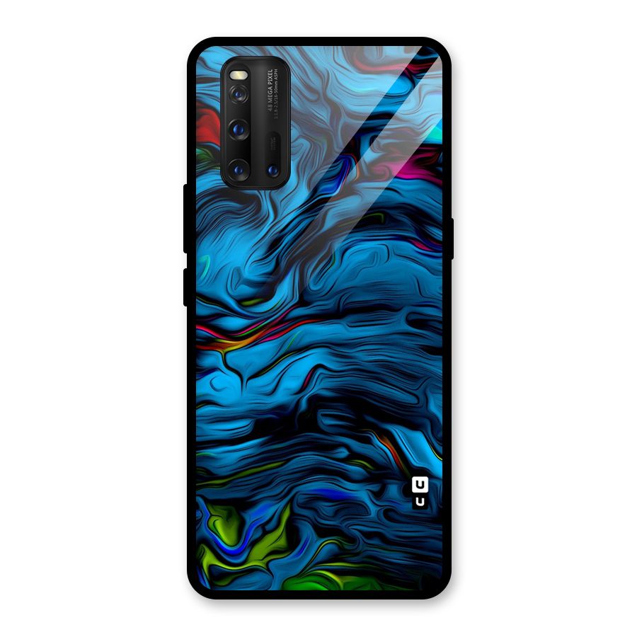 Beautiful Abstract Design Art Glass Back Case for Vivo iQOO 3