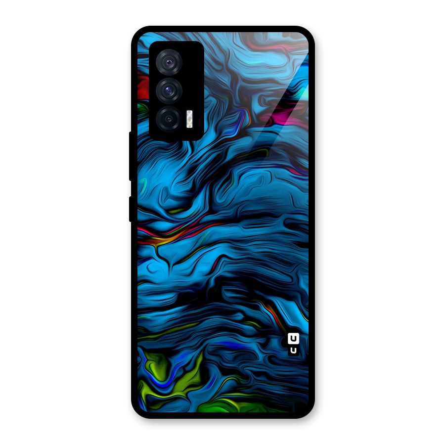 Beautiful Abstract Design Art Glass Back Case for Vivo iQOO 7 5G
