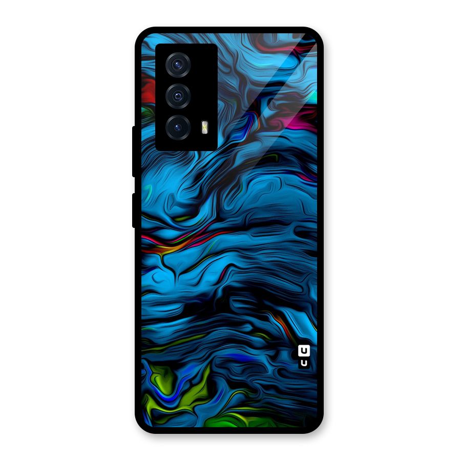 Beautiful Abstract Design Art Glass Back Case for Vivo iQOO Z5