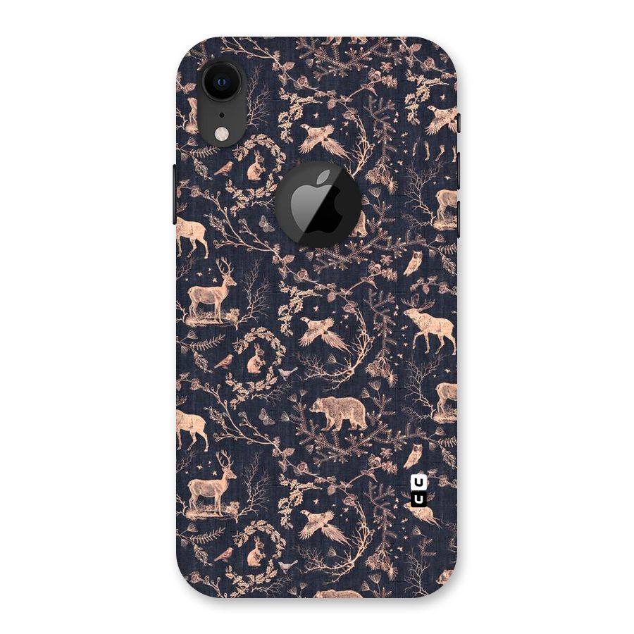 Beautiful Animal Design Back Case for iPhone XR Logo Cut