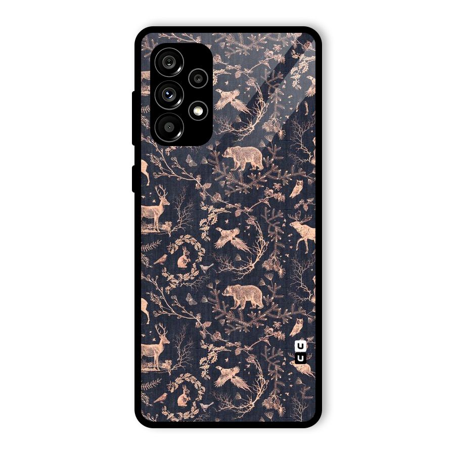 Beautiful Animal Design Glass Back Case for Galaxy A73 5G