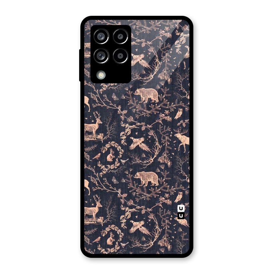 Beautiful Animal Design Glass Back Case for Galaxy M53 5G