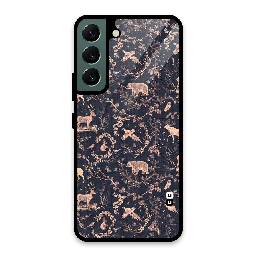Beautiful Animal Design Glass Back Case for Galaxy S22 5G