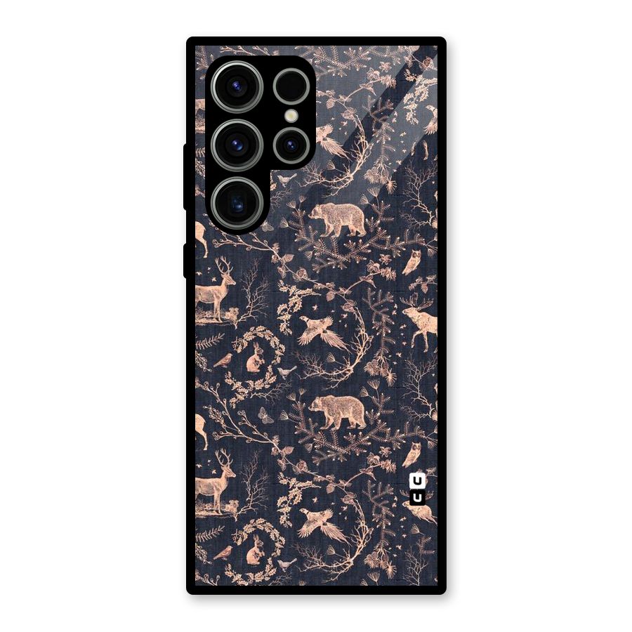 Beautiful Animal Design Glass Back Case for Galaxy S23 Ultra