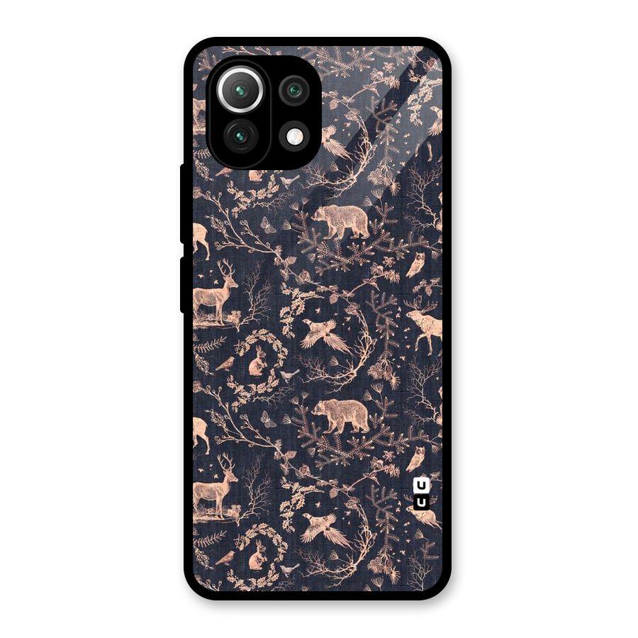 Beautiful Animal Design Glass Back Case for Mi 11 Lite