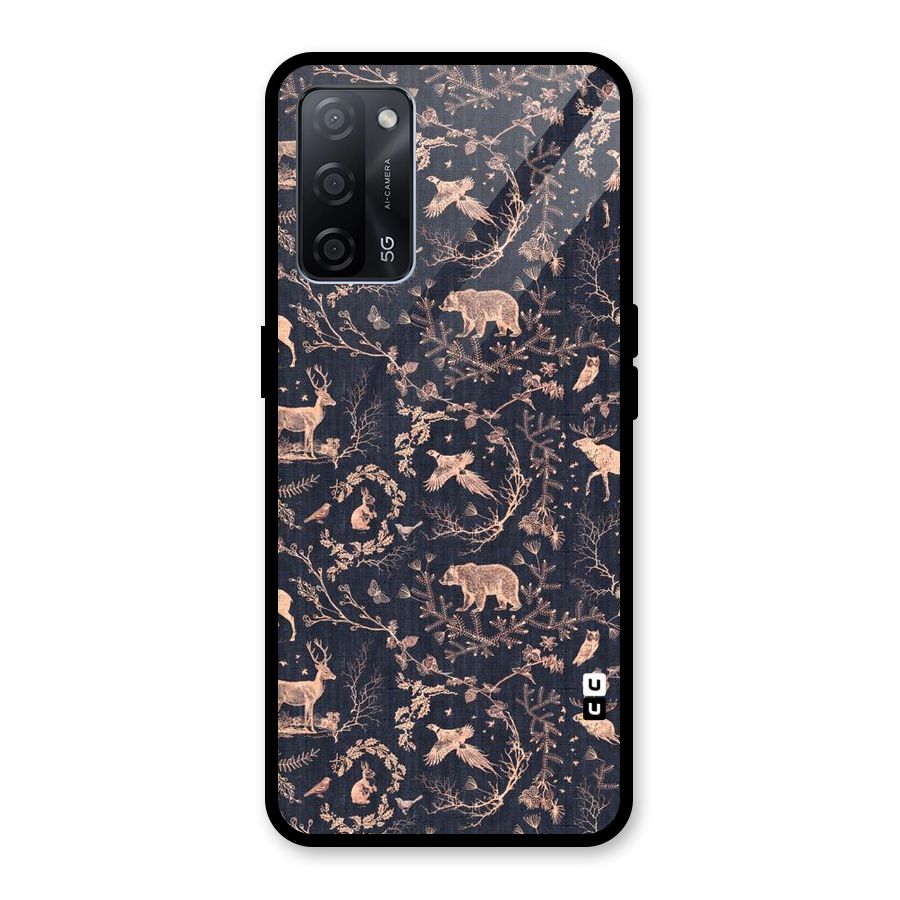 Beautiful Animal Design Glass Back Case for Oppo A53s 5G