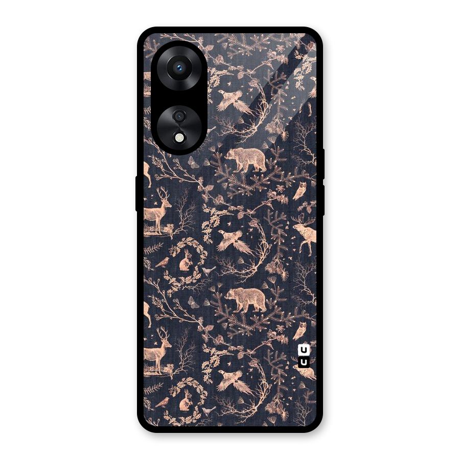 Beautiful Animal Design Glass Back Case for Oppo A78