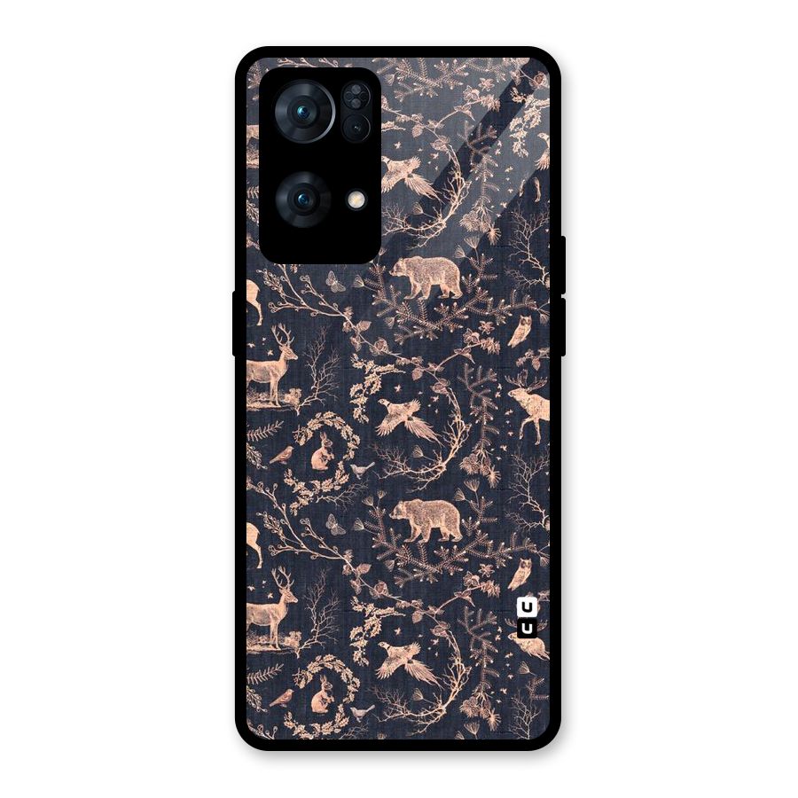 Beautiful Animal Design Glass Back Case for Oppo Reno7 Pro 5G
