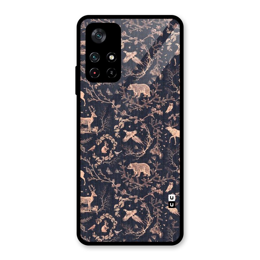 Beautiful Animal Design Glass Back Case for Poco M4 Pro 5G