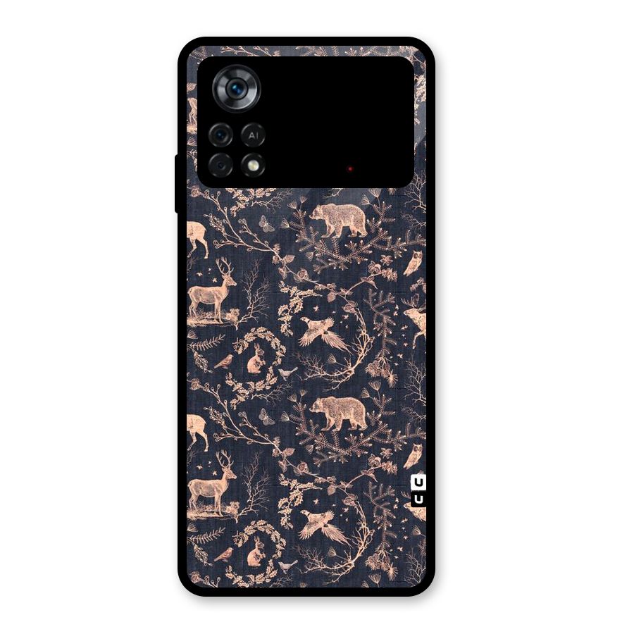 Beautiful Animal Design Glass Back Case for Poco X4 Pro 5G