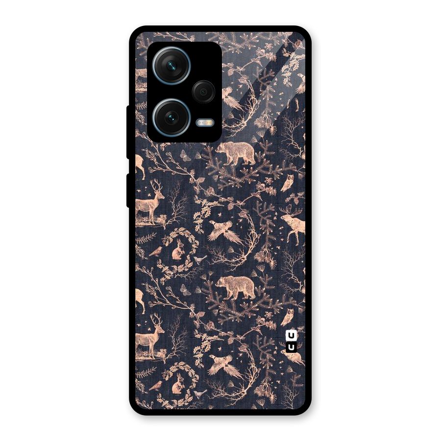 Beautiful Animal Design Glass Back Case for Redmi Note 12 Pro Plus 5G