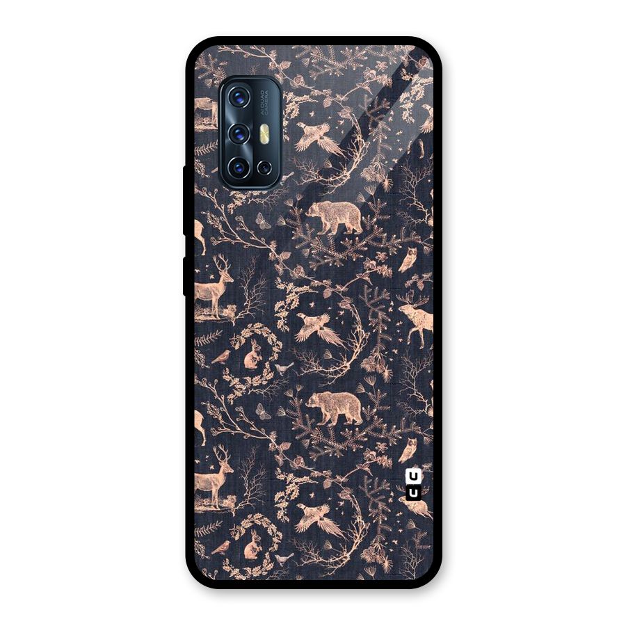 Beautiful Animal Design Glass Back Case for Vivo V17